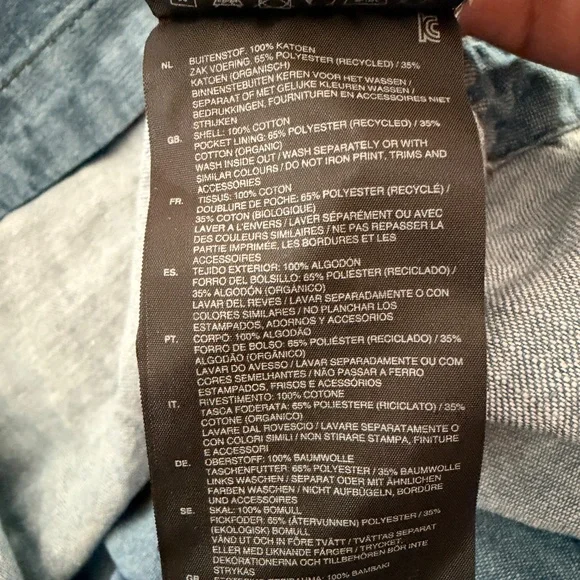 G-Star RAW Millery Denim Shirt Dress L NWT V-Neck Long Sleeve - Picture 13 of 13